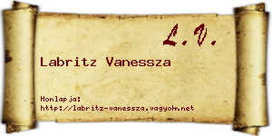 Labritz Vanessza névjegykártya